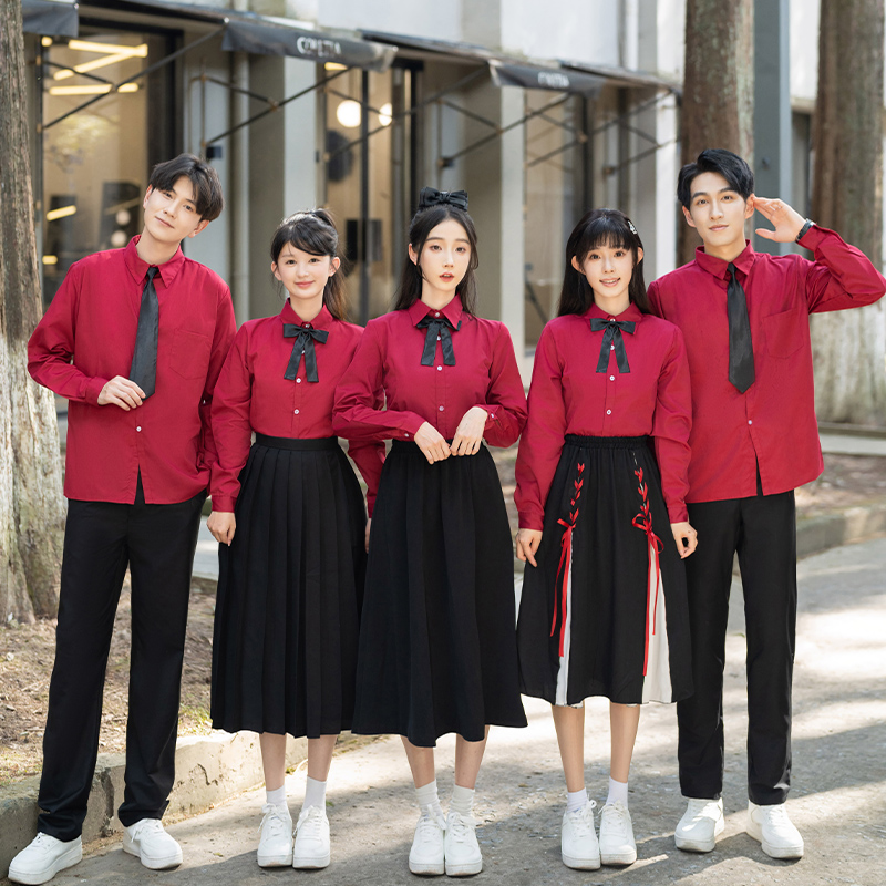 韩系毕业班服大合唱校服学院风长裙套装，如何成为校园时尚新宠？
