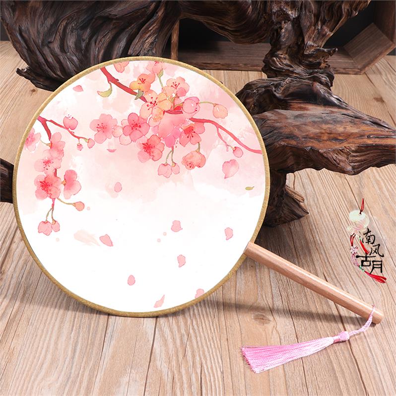 Ancient Wind Day Style Girl Temperament School Children Show White Group Fan Bone Crafts Small Female Fan-Fan Stage