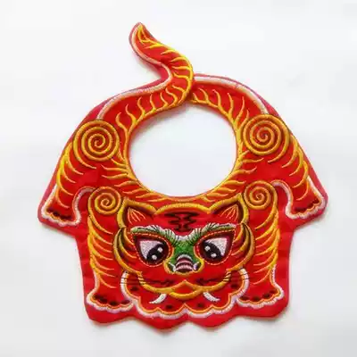 newborn baby red yellow tiger baby bib evil traditional em