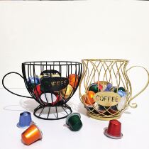 Capsule coffee storage rack can rotate 360 degrees storage drawer type storage basket snack compatible milk ball basket