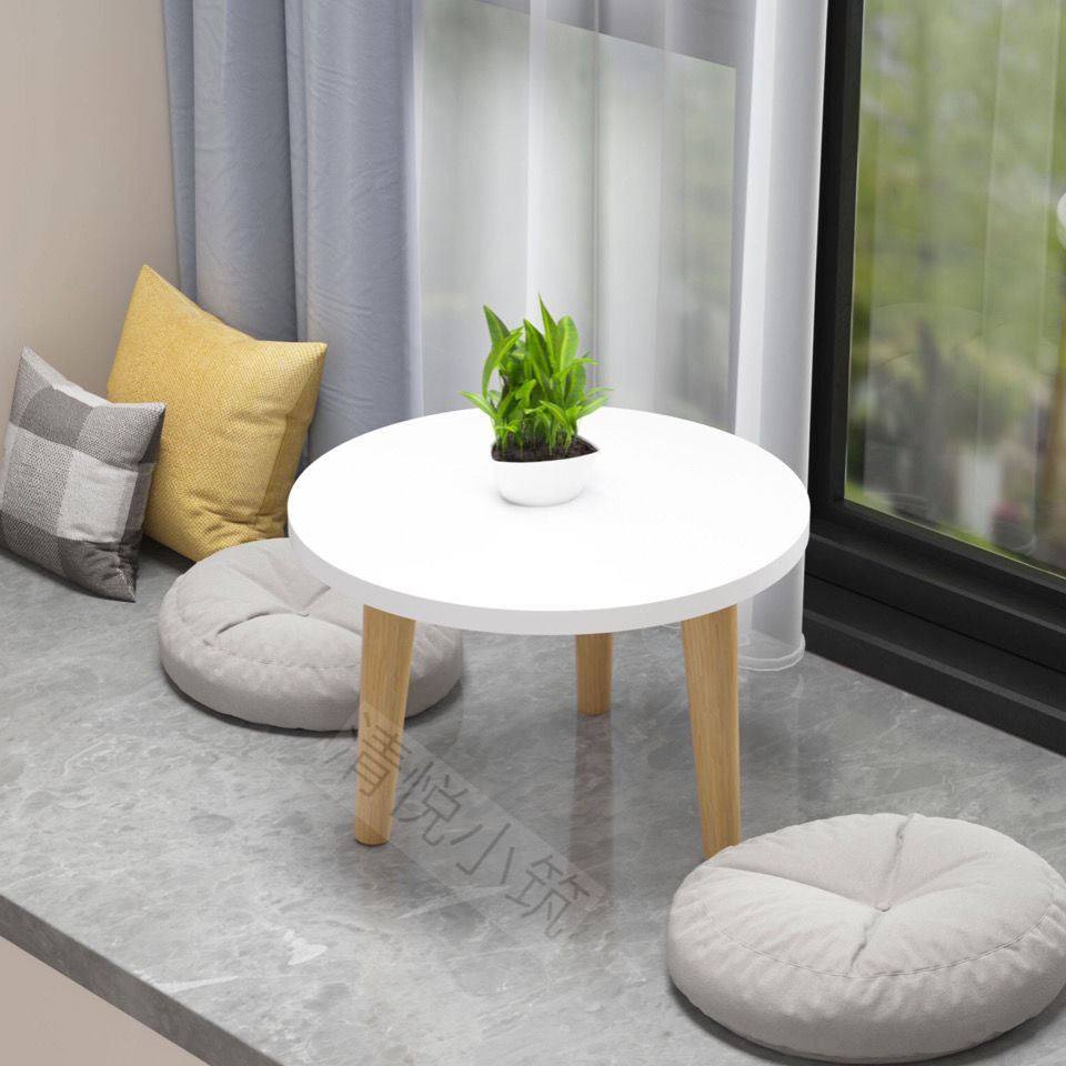 Floating window tea table white small table Bedrooms on the carpet girls tatami mini mini-round dins wind
