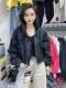 European goods 2025 spring and autumn new style stand-up collar zipper jacket short coat women's short jacket loose and versatile