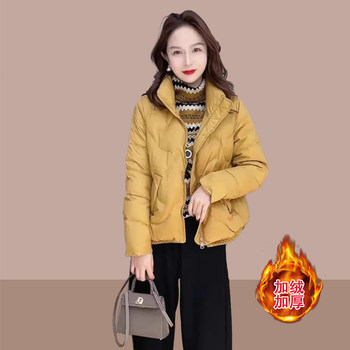 Chanel-Style Round-Neck Lightweight down Cotton Women's Short Jacket 2025 New Loose Fashion Thin Coat Winter Trend