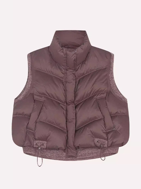 2025 Autumn and Winter New Women's Small Fragrant Down Cotton Vest Loose This Year's Popular Style Vest for Outerwear Trend