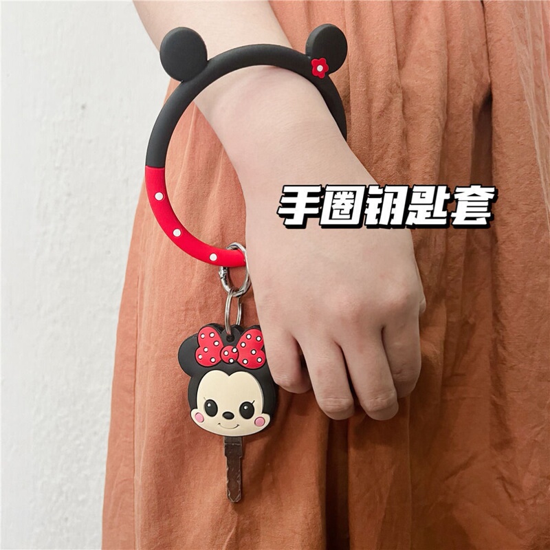 New Cartoon Creative Hand Ring Hanging Hand Rope Portable Going Out Cute Key Cover Elevator Card Access Control Card Set Key Ring