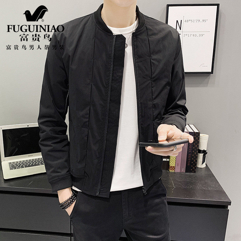 Rich bird 2020 spring and autumn new Korean version handsome men's jacket trend casual wild slim baseball suit jacket