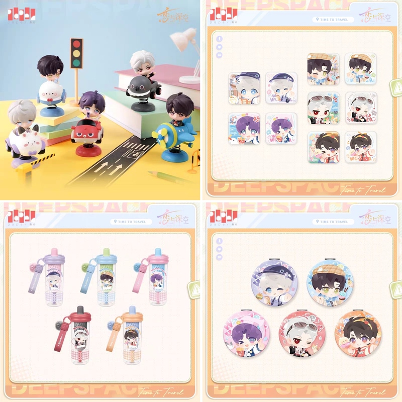 Official Love and Deep Space Series Mini Badges, Car Decorations, Travel Cups, Makeup Mirrors, Keycaps, Blind Box Merchandise