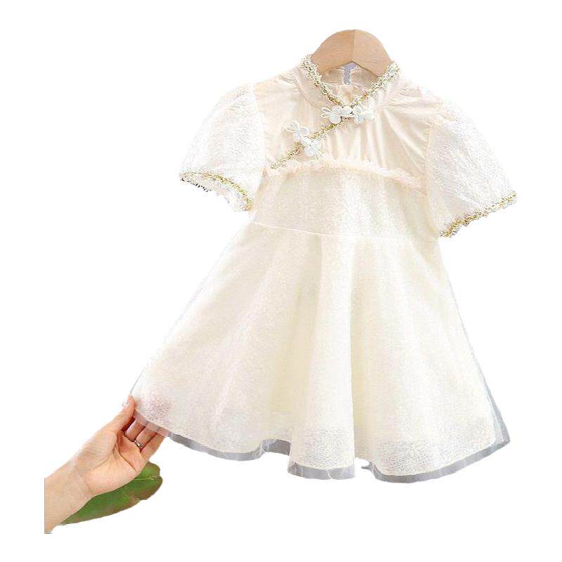 Girl Princess Skirt Skirt Child Skirt Child Foreign Air Female Baby Flag Gown Super Fairy Ancient Dress Chinese Wind Summer Dress Cotton 