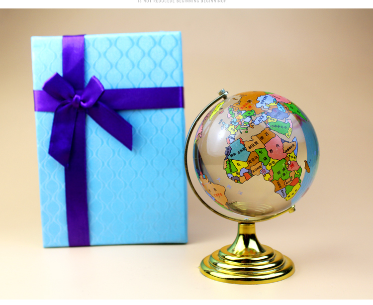 Globe mini hand middle school students with small portable geography diy transparent color gifts beautifully decorated