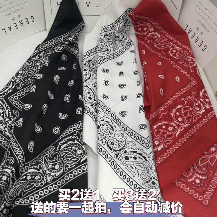 Polyester Large Square Scarf Paisley Hip Hop Headscarf Hip Hop Headband Street Dance Hairband Fashion Scarf Neckerchief