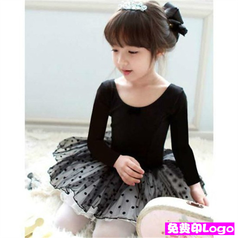 Children Dance Girl Ballet Girl Ballet Dresses Autumn Winter Pure Cotton Long Sleeves Practice Test Dress dress Young