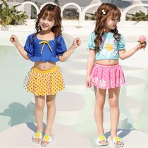 Bellanson Horse children swimsuit girls split skirt style small CUHK girl girl cute flower princess dress sunscreen