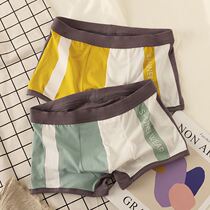 Banana Inner Briefs Mens Underwear Mens Flat Corner Pants Pure Cotton Youth Personality Four-corner Pants Suck Sweat And Comfort Men