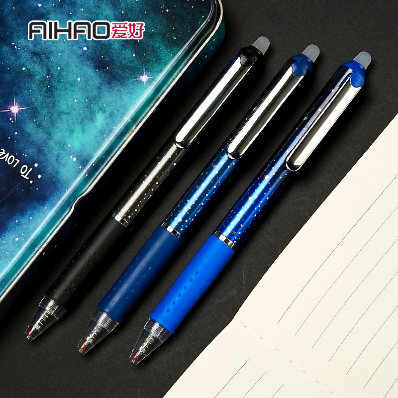 Hobby Stationery 48011 Sort by action Erasable Pen Korea Cute Cartoon Creativity Middle Sex Pen Fever Mormon Erasable Pen Core Elementary Schoolboy Black Crystal Blue 0 5 Warhead Wholesale