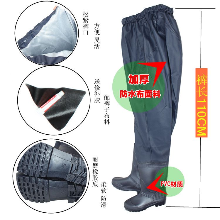 Quần chống rắn cắn quần nước dài một nửa siêu nhẹ đường thoáng khí - Rainshoes dép đi mưa
