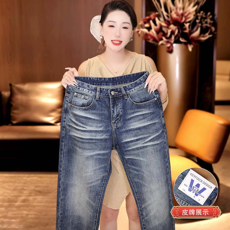 2026 Autumn New Style Big Cow Brand Men's Straight-Leg Jeans Fashionable, Handsome, Casual, Versatile, Slimming, 3D Tailoring