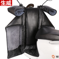 Electric car wind shield by winter gush thickened thickened waterproof PU leather battery pedal Moto split wind shield