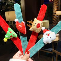 Christmas decorations plush snap circle bracelet pat headdress hair accessories dress up kindergarten gifts