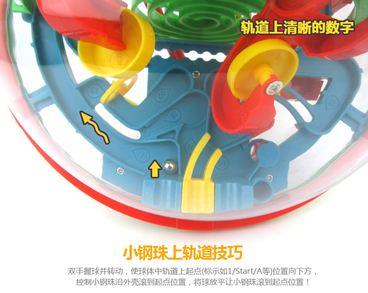 Shaoarch 3d bóng mê cung ba chiều ma thuật đốt bóng thông minh của trẻ em đang lao ra khỏi mê cung bóng đồ chơi não mạnh nhất - Đồ chơi IQ nhà búp bê