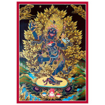 Decorative Buddha statue Vajra Black Wrathful Buddha Dakini portrait Thangka hanging painting Vajra Haimu photo paper plastic packaging