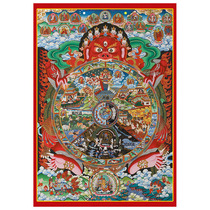 Decorative Buddha statues twelve origins and six reincarnations Tangshan Tibetan hand-painted hanging murals photo paper double-sided plastic packaging