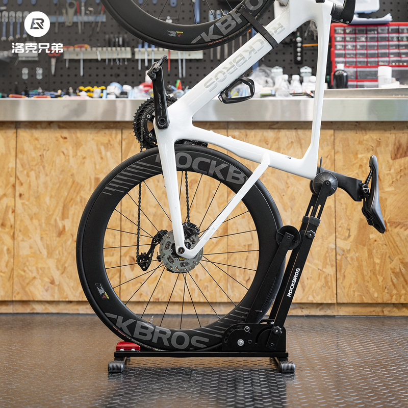 Rock Brothers Double-Pole Vertical Parking Rack for Bicycles, Mountain Bikes, Road Bikes, Folding Bikes, Kickstand Support Frame, Display Stand