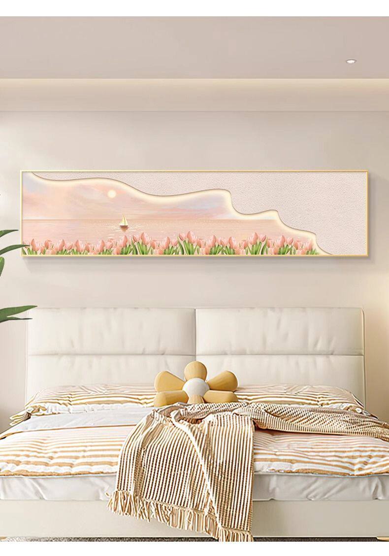 Dreamy French Cream Headboard Art: Elevate Your Master Bedroom! - Detail image 2
