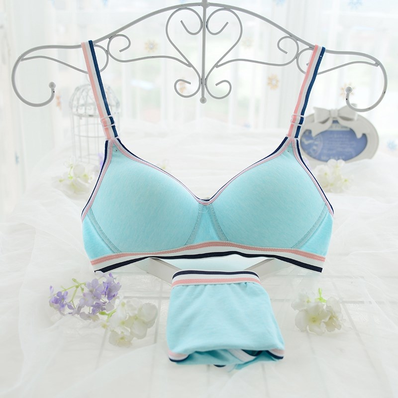 Girlbras mà không cần khuôn cup vòng thép mỏng áo ngực trung học đồ lót tập hợp sinh viên đại học áo ngực áo ngực rập khuôn bộ.