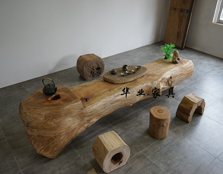 Log Tea Table Pure Solid Wood Heavy Tree Root Camphor Log Tea Table Pure Solid Wood Heavy Tree Root Camphor Coffee Original