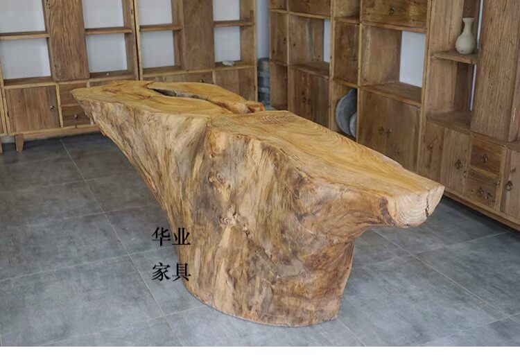 Toon gỗ rắn gỗ lớn gốc khắc tự nhiên gốc cây cà phê tổng thể bàn cà phê kung fu bàn trà câu lạc bộ đồ nội thất bàn trà kết hợp ghế - Các món ăn khao khát gốc bàn ghế gỗ gốc cây