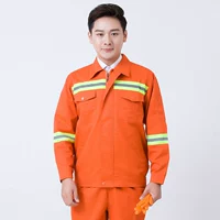 Санитационная одежда Оранжевая топ (флуоресцентные зеленые отражающие полоски)