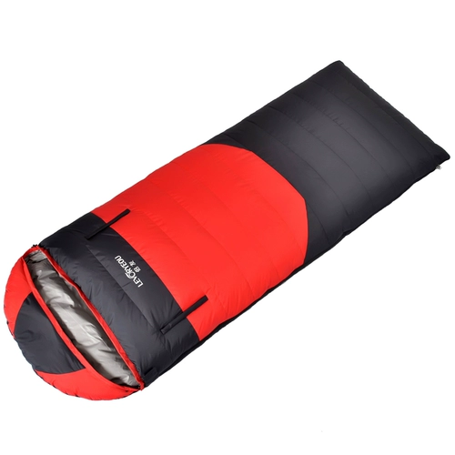 Дорожный портативный спальный мешок с пухом для кемпинга, увеличенная толщина
