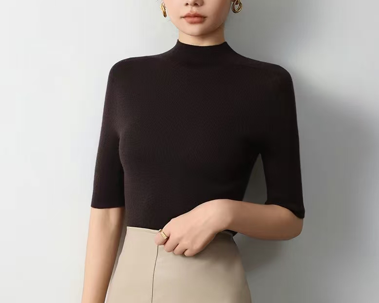 Lm High-Neck Short-Sleeved Bottoming Shirt Lm High-Neck Short-Sleeved Bottoming Shirt