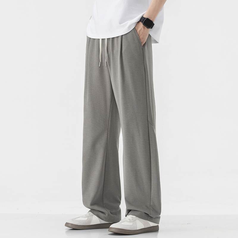 Official Online Store New 2026 Summer Thin Knit Sweatpants for Men, Loose Straight-Leg Versatile Casual Pants Long Trousers