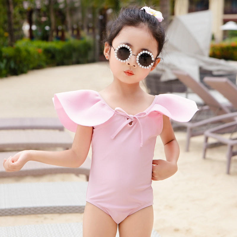 [USD 26.91] South Korea's new children's swimsuit girl jumpsuit