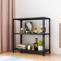 Black Shelf Shelving Multilayer Angle Iron Debris Containing Rack Shoes Rack Home Shelving Show Shelves Supermarket 3-3