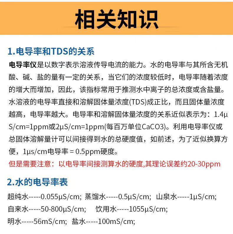 Кондуктометр yani彦霖 便携式电导率测试仪 高精度ph/电导率二合一检测笔