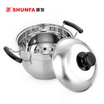 High grade no new pie 22cm double handle milk pot coated composite bottom 304 stainless steel induction cooker cooking