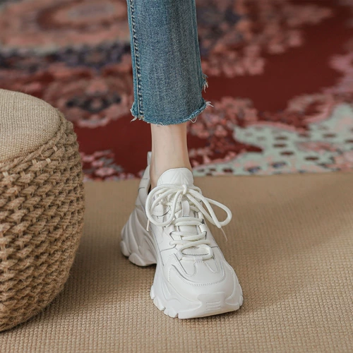 Tide, универсальная весенняя спортивная обувь для влюбленных на платформе для отдыха, из натуральной кожи