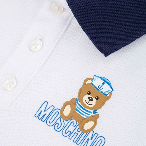 Moschino/Moschino 23 Весна и летняя мальчик -мальчик Тедди -мишка короткошерстные половые рубашки поло
