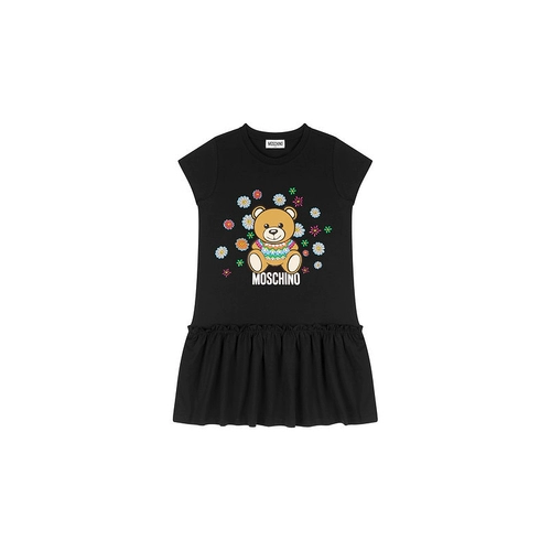 Москино/Москино 23 Весна и летняя девочка цветы плюшевая мишка вязаное платье