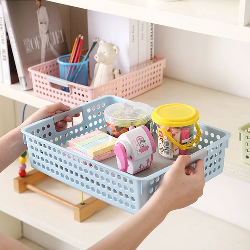 Настольная пластиковая прямоугольная корзина для хранения для документов