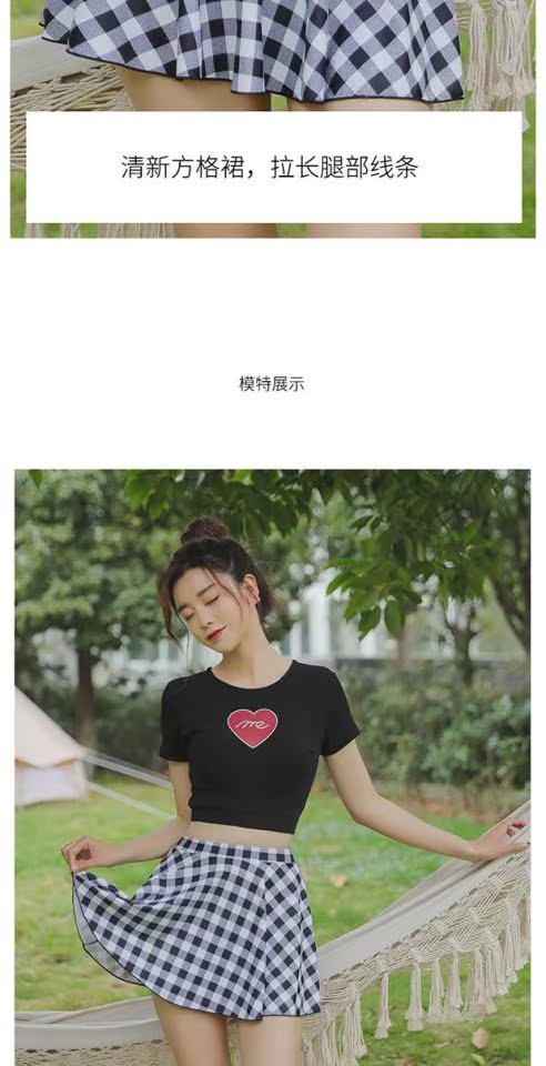 Dễ thương Nhật Bản mới 2019 cô gái ngọt ngào mùa xuân nóng bỏng ngực nhỏ học sinh bảo thủ nhỏ tươi áo tắm ba mảnh phụ nữ - Bộ đồ bơi hai mảnh 	đồ bơi 2 mảnh cột chéo eo	