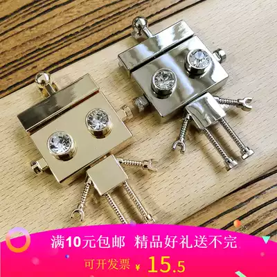 Bag accessories lock robot lock buckle hardware lock bag buckle manual DIY leather luggage hardware accessories