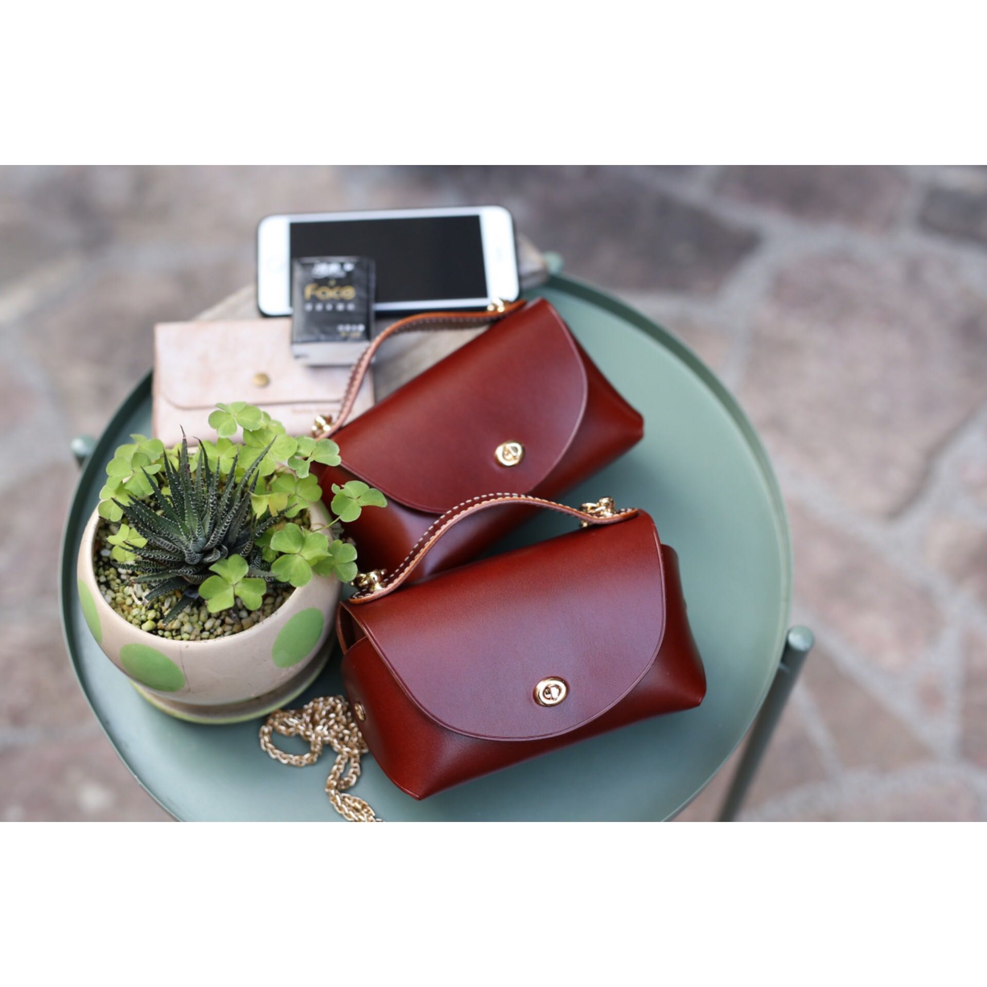 Big People's State Series Big glutinous rice dumplings Covered Tanned Cow Leather Skew Satchel