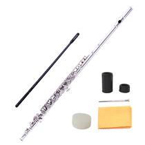 Acacia flute instrument beginner childrens practice flute 16-hole nickel-plated c-key flute student entry-level professional flute