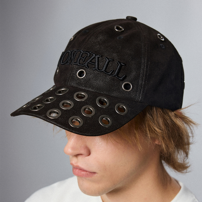 Donfall White Skull Eye Baseball Cap for Men and Women 2026 New American Retro Flocked Embroidery Logo Baseball Cap