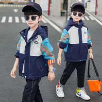 Boys jacket 2022 New handsome foreign air Childrens clothes in spring clothing Fried Street Clothes Boy Spring Autumn