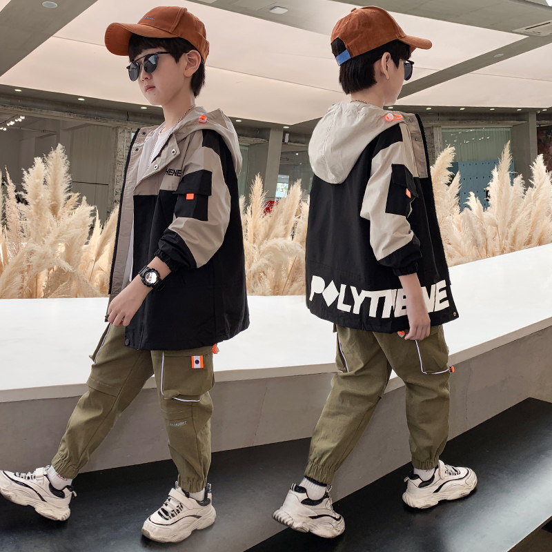 Children's clothing boys' spring and autumn jackets 2022 new children's spring clothing Western style windbreaker middle-aged children's tops Korean version trend