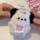 Handmade DIY Bib-Wearing Pochacco Plush Toy Pendant, DIY Plush Material Kit, Small Toy That Can Make Squeaking Sounds